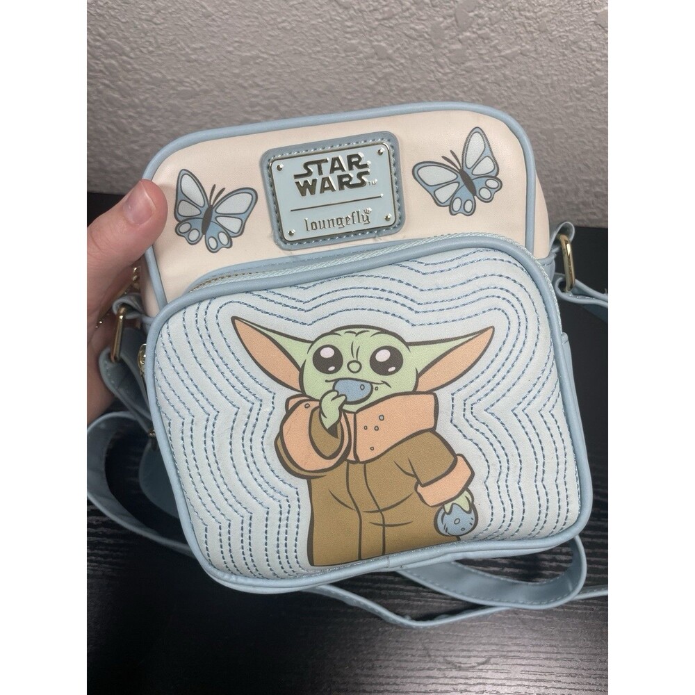 Loungefly Star Wars The Mandalorian Grogu With Macarons Crossbody Bag
